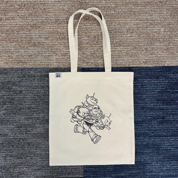Toy Story Tote Bag "Buzz Lightyear & Aliens" Graphic Tote Bag